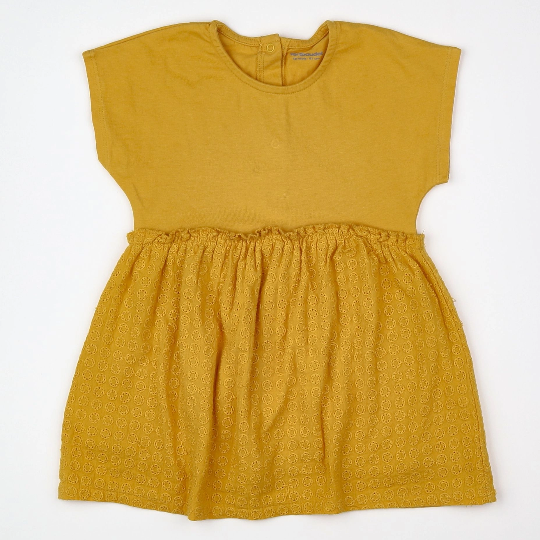 Vertbaudet - robe jaune - 18 mois